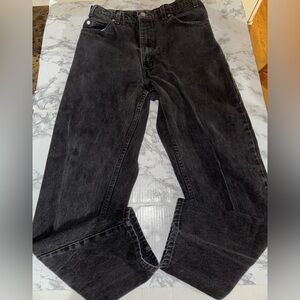 Vintage Levi's 550 Jeans Mens 34x30 Black Orange Tab Relaxed Fit Tapered Leg USA